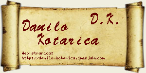 Danilo Kotarica vizit kartica